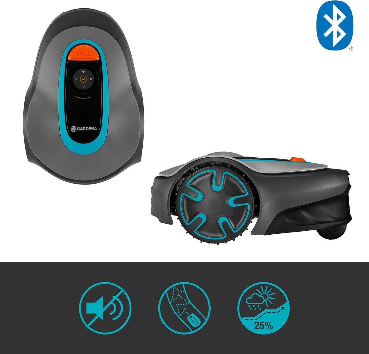 Gardena Mhroboter SILENO minimo 500 m: intelligenter Rasenmher mit optimaler Konnektivitt, mit Gardena Bluetooth App programmierbar, DE-Version (15202-20)