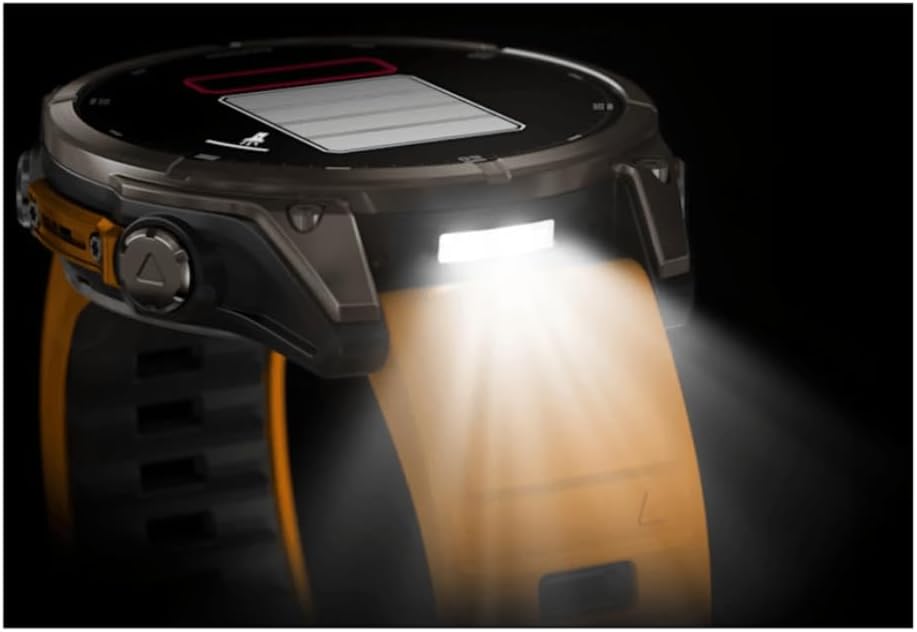Amoled Smartwatch Fenix 8-47 mm | Bis zu 29 Tage Akkulaufzeit | Die ultimative Smartwatch mit integrierter LED-Taschenlampe, Gesundheitsüberwachung