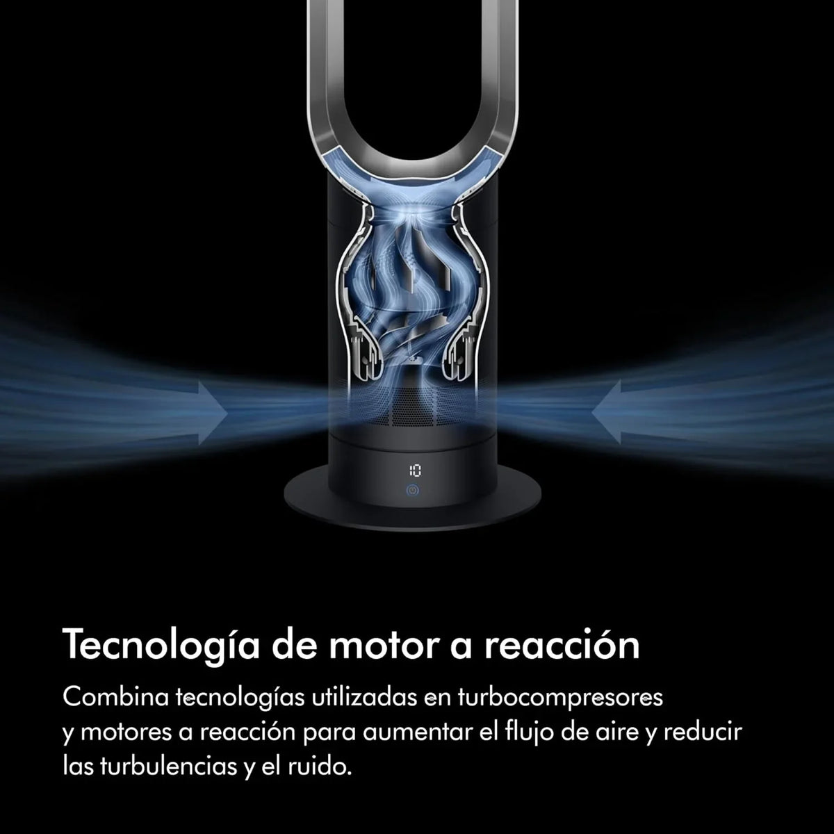 Cool™ Ventilador de torre (AM07) Air Multiplier™, ventilador sin aspas potente con tecnología Air Multiplier™ (Blanco/Plata)