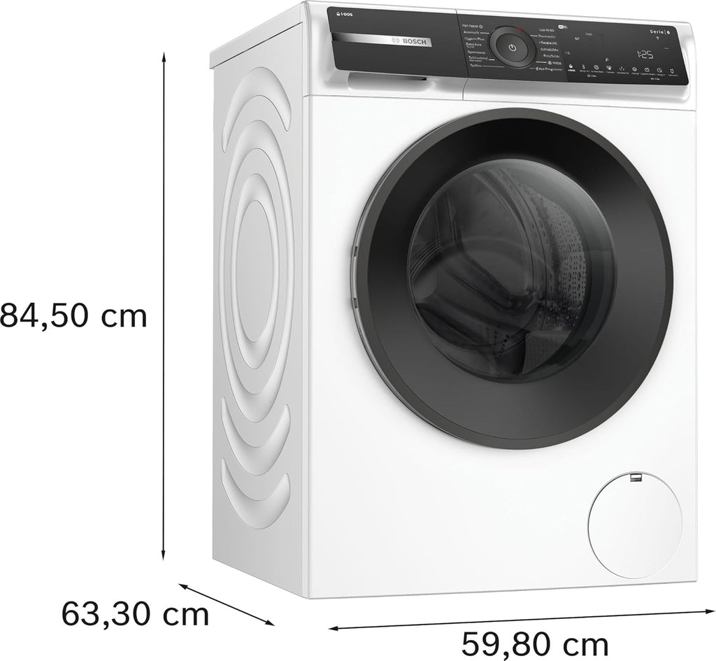 WGH244A40, Serie 6, Smarte Waschmaschine 9 kg, 1400 UpM, i-DOS, Fleckenautomatik, Iron Assist für weniger Falten, Nachlegefunktion, Active Water Plus, Hygienisch Waschen
