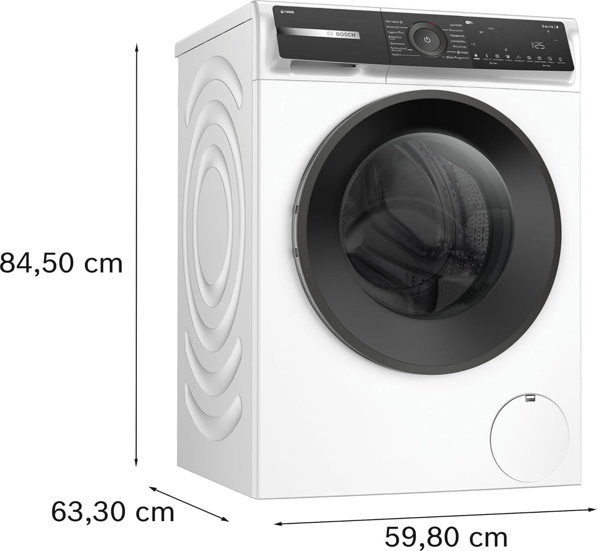 WGH244A40, Serie 6, Smarte Waschmaschine 9 kg, 1400 UpM, i-DOS, Fleckenautomatik, Iron Assist für weniger Falten, Nachlegefunktion, Active Water Plus, Hygienisch Waschen