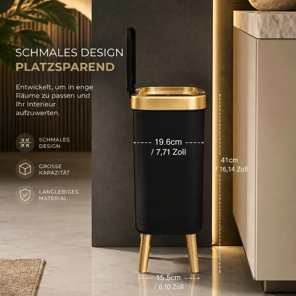 15L Mülleimer mit Klappdeckel | Geruchssiegel