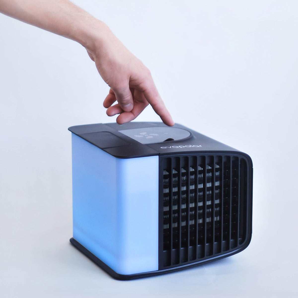 Kühlventilator für Schreibtisch – Tragbare Klimaanlagen – Kleiner Eisventilator für Zelt – Mini-Sumpfkühler – Verdunstungsluftkühler, Evasmart Weiß