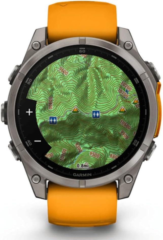 Amoled Smartwatch Fenix 8-47 mm | Bis zu 29 Tage Akkulaufzeit | Die ultimative Smartwatch mit integrierter LED-Taschenlampe, Gesundheitsüberwachung