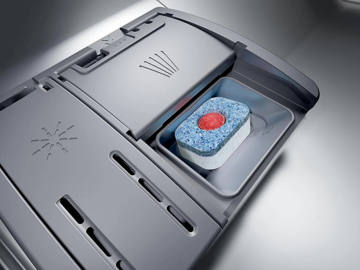 Siemens SR65YX08ME, iQ500 Smarter Geschirrspüler Vollintegriert, 45 cm breit, Besteckschublade, Zeolith, extra leise, aquaStop, automatische Türöffnung nach Programmende, varioSpeed, Innenbeleuchtung