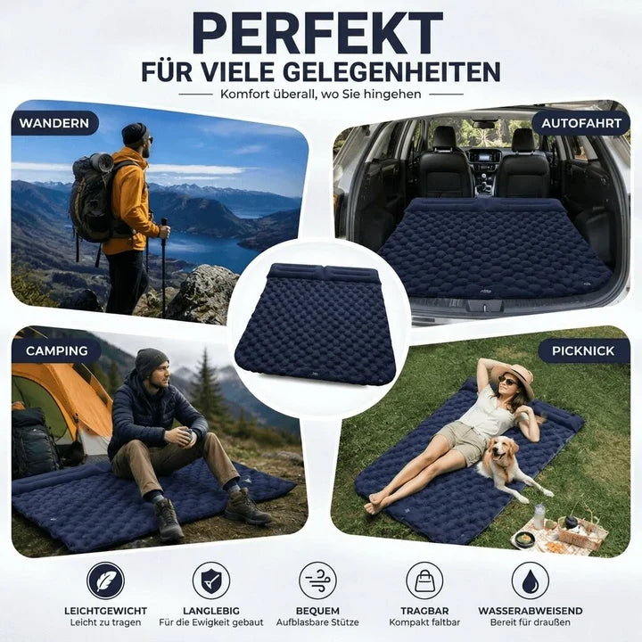 Doppel Luftmatratze mit integrierte Pumpe | Aerolager