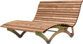 Waldsofa Classic, Thermokiefer, für 2-3 Personen, Sonnenliege, Außenliege, Wellenliege, Relaxliege, Holzliege für den Garten, feuerverzinkt