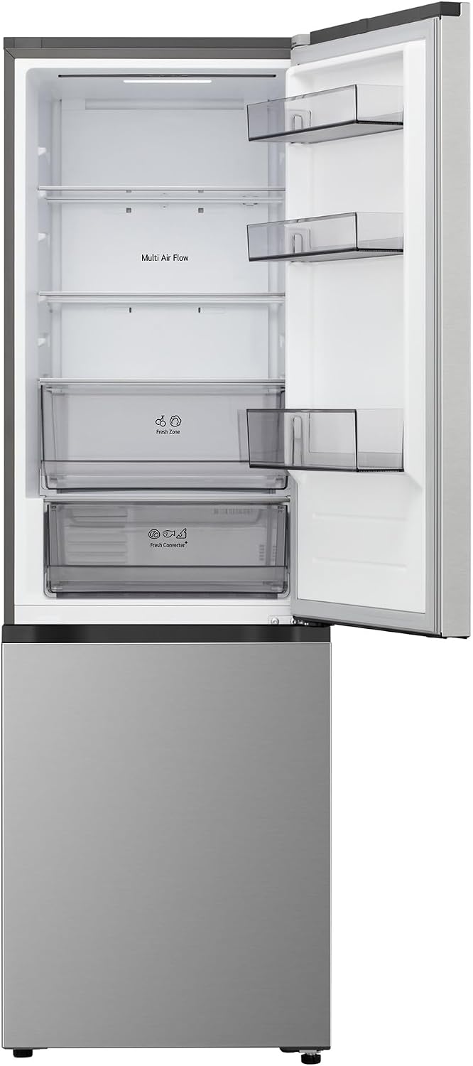 LG GBBSJ1CCPY, Kühl-/Gefrierkombination mit Total No Frost, LED Innenbeleuchtung, LinearCooling, DoorCooling+, Prime Silver