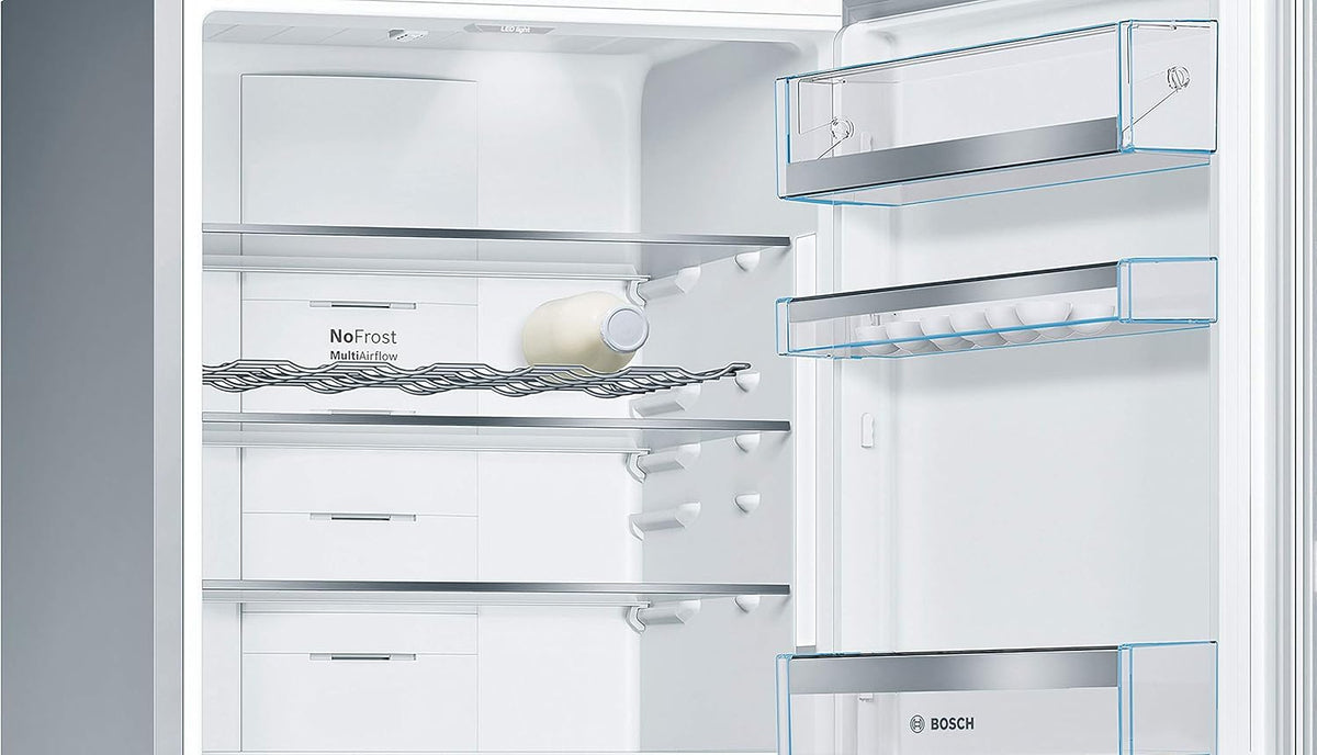 Bosch KGN36NWEA Serie 2 Kühl-Gefrier-Kombination, 186 x 60 cm, 215 L Kühlen & 87 L Gefrieren, NoFrost nie wieder abtauen, LED-Beleuchtung gleichmäßige Ausleuchtung