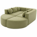 Modulares Schlafsofa-Set mit Kissen Olivgrün Stoff