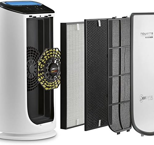 Rowenta PU6080 Intense Pure Air Connect Luftreiniger | steuerbar über App | Auto-Modus | Timer-Funktion | Smart Control | 4 Filterstufen | NanoCaptur-Technologie | Weiß/Grau X-Large