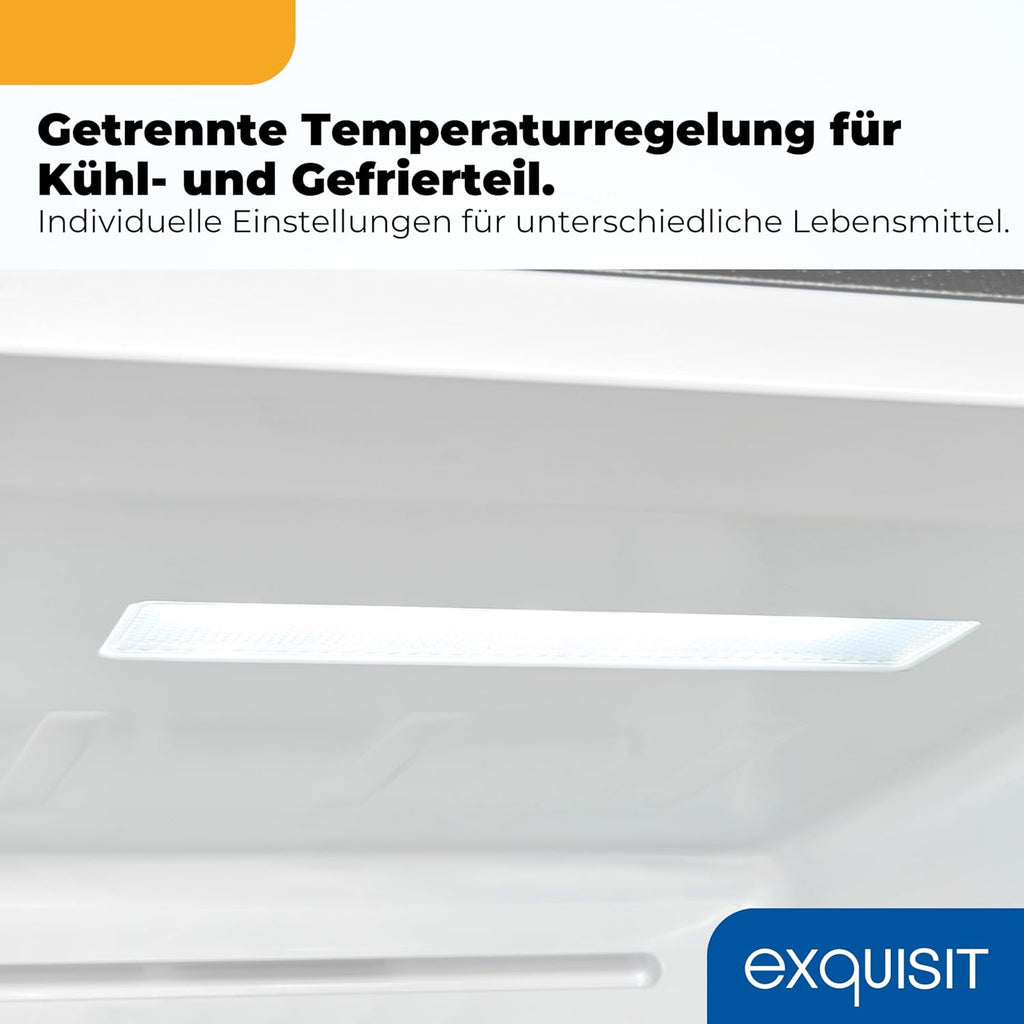 Exquisit Side-by-Side SBS546-040E inoxlook | No Frost | Nutzinhalt: 442 L | Temperaturregelung | Alarm