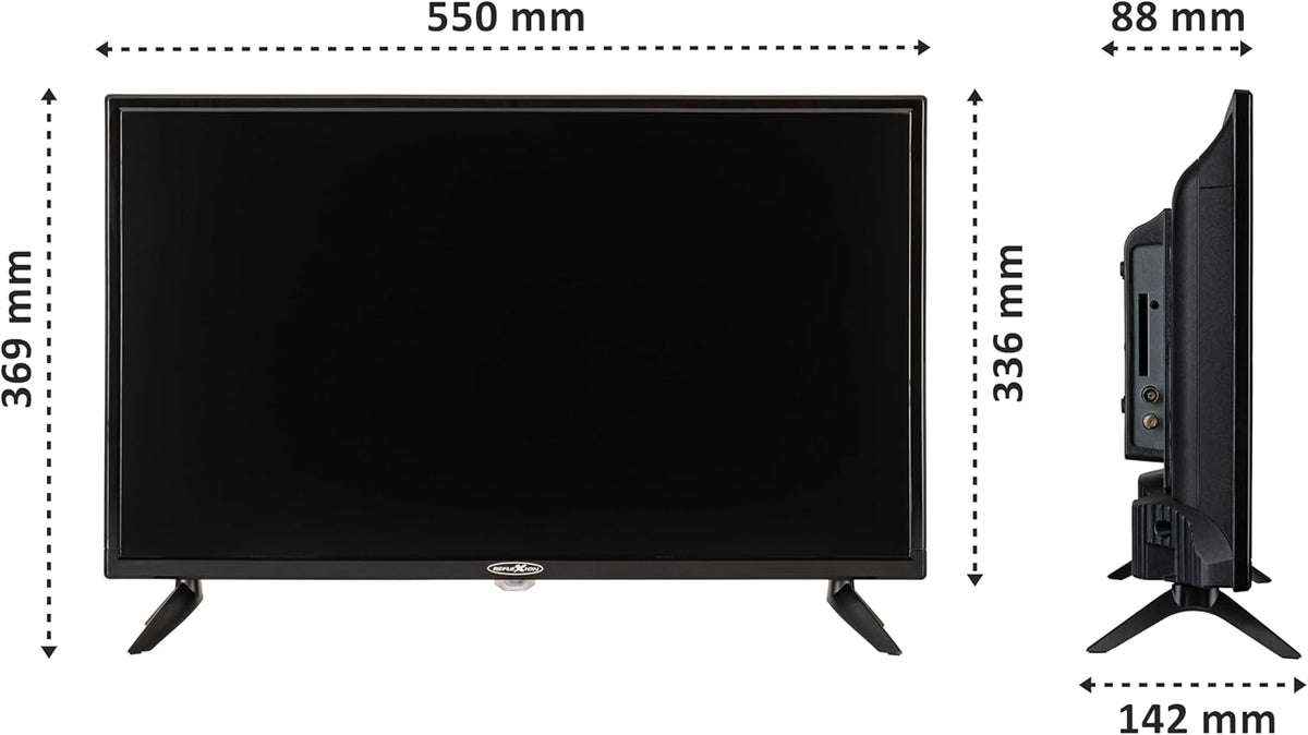 REFLEXION LED24IBT Smart LED Fernseher, LG webOSHub, 60 cm / 24 Zoll, Wohnwagen/Wohnmobil/Camping/Caravan/Boot/LKW TV, 12/230 Volt, Full HD, Triple Tuner, DVB-T2HD, DVB-S2, DVB-C, Bluetooth, WLAN