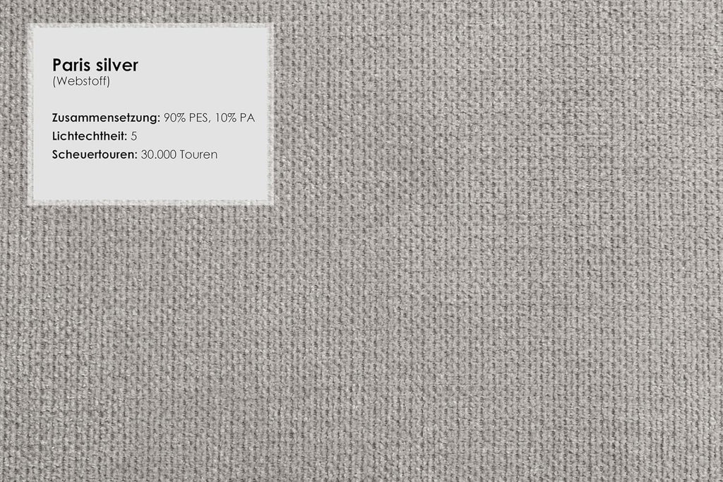 Cavadore Ecksofa Castiel mit Federkern / Großes Sofa in L-Form mit Sitztiefenverstellung und XL-Longchair / 312 x 89 x 173 / Webstoff, Hellgrau