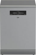 Beko BDFN36541XP Geschirrspüler 60 cm, freistehend und unterbaufähig, für 15 Maßgedecke, 6 Programme, 6 Zusatzfunktionen, 3 Spülebenen, PowerIntense, SilentWash, SelfDry, Edelstahl