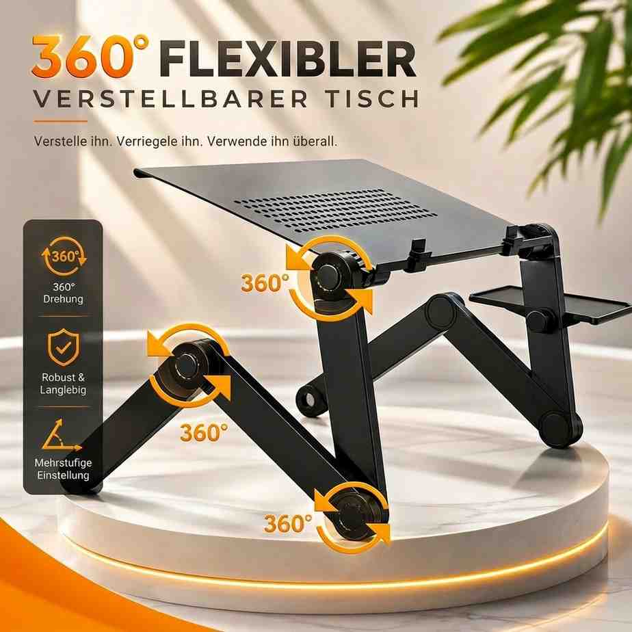 Verstellbarer Laptopständer mit 360 Grad Drehfunktion | Drehpultus