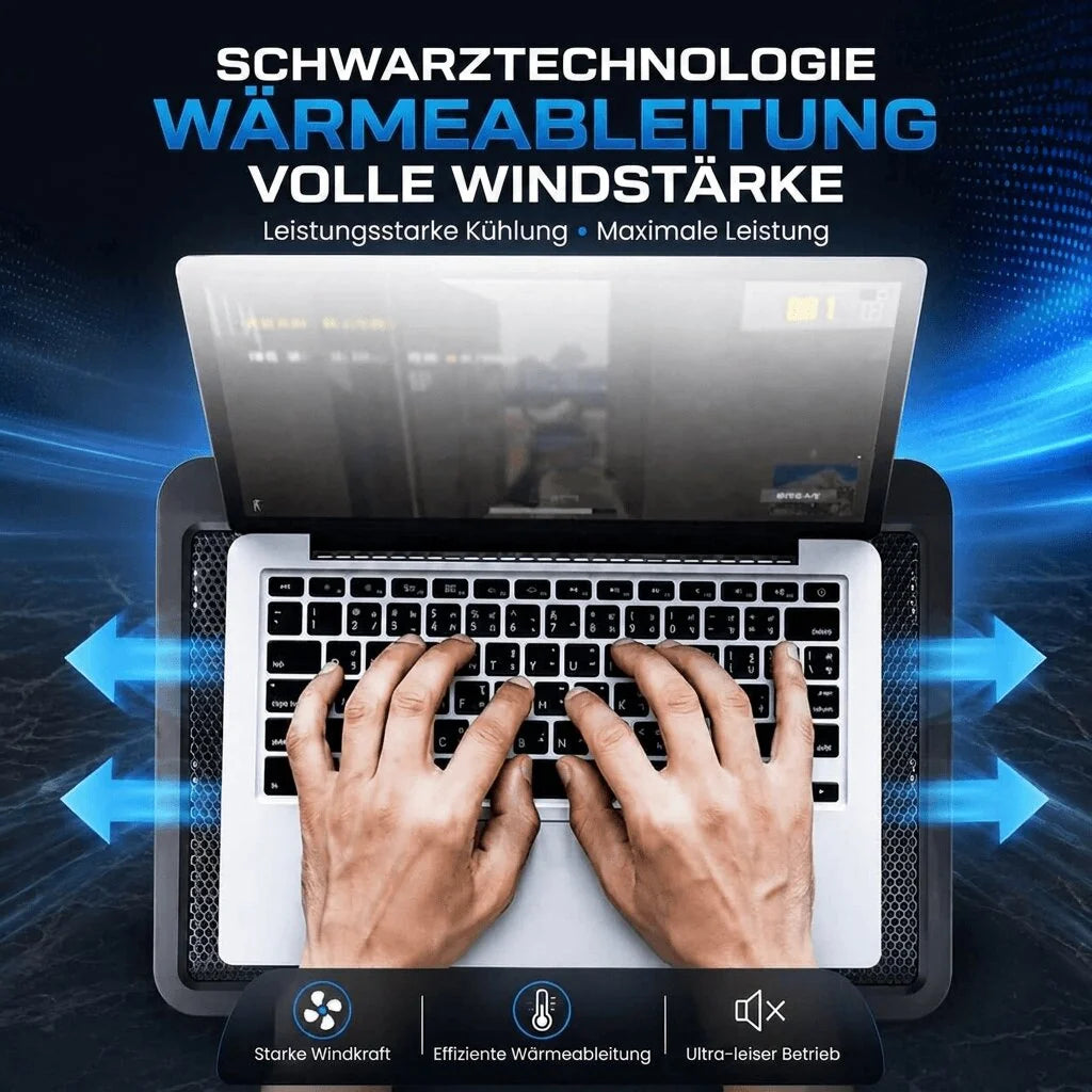 Laptop Ständer & Kühlpad mit 6 Lüftern | Kühlkron