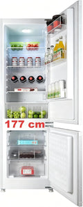 Einbaukühlschrank mit gefrierfach 177 cm hoch x 54 cm breit , 【 Nofrost Plus 】, kühl gefrierkombination einbau 178 kühlschrank | 225 L (181L/44L) | Energieeffizient | 5 hat | Leise | Türs Wechselbar