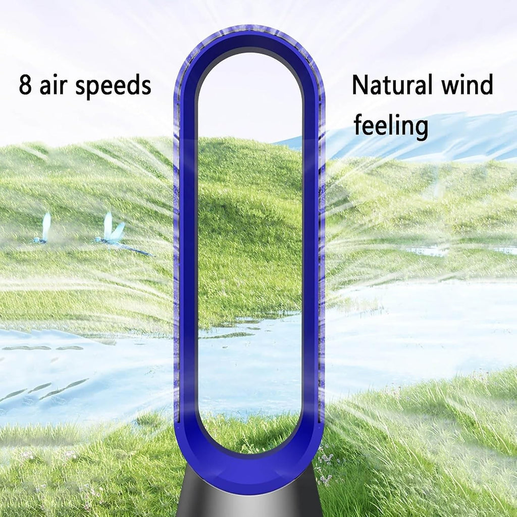 Standventilator, Air Circulator Turmventilator mit Fernbedienung, 8 Geschwindigkeiten, Heiß und Kalt, Dual Use, Flügelloser Ventilator für Büro, Zuhause, Schlafzimmer
