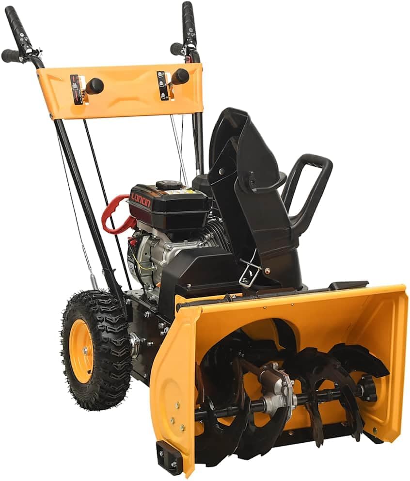 ACAGALA 4-in-1 Schneefräse & Kehrmaschine (6,5PS, 196ccm) | 560mm Räumbreite, 11m Wurfweite | 5 Vorwärts/2 Rückwärtsgänge | Stahlschnecke