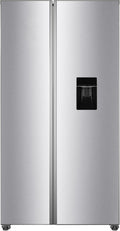 PKM SBS288-151EIXWD Side by Side Kühl-Gefrierkombination | Inox Design | 288 Liter Kühlen | 151 Liter Kühlen | 39dB | NoFrost | Wasserspender | 286kWh | Display | Freistehend