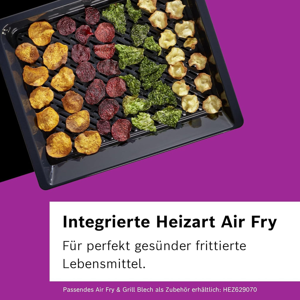 CSG7361B1, Smarter Serie 8 Einbau-Kompaktdampfbackofen, 60 x 45 cm, 1 L Wassertank, Schwarz, Made in Germany, Selbstreinigung, Air Fry, Farb-Display, 4D Heißluft, Assist, Pizzastufe