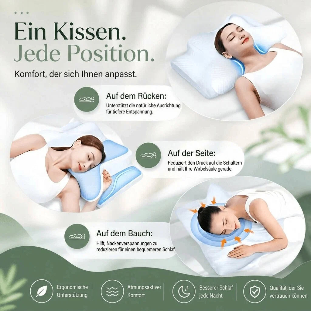 Ergonomisches Nackenkissen aus Memory Foam | WirbelSamt