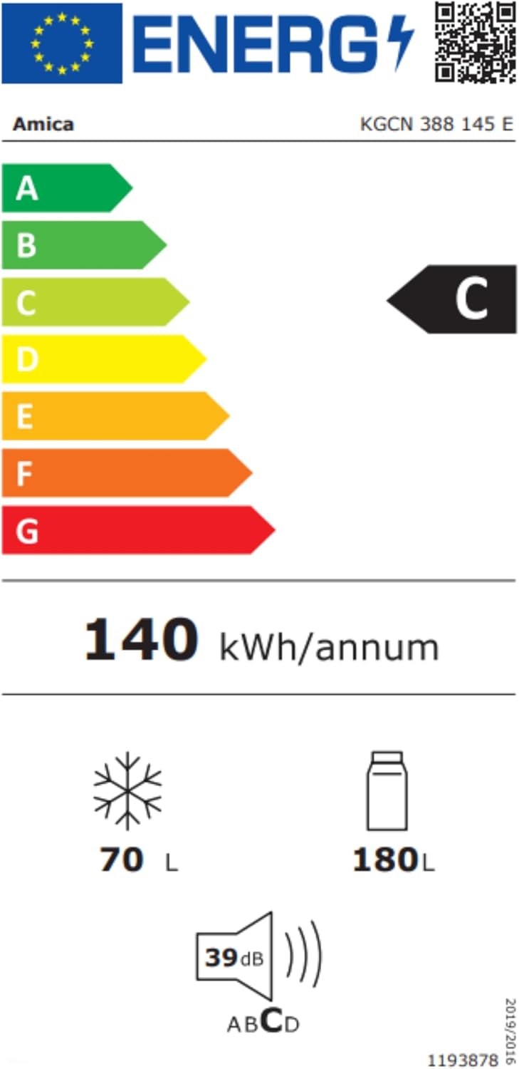 Amica Kühl Gefrierkombination freistehend Total NoFrost 181 x 54 x 59,1 cm 250 l Nutzinhalt VitControlPlus FreshZone elektronische Steuerung - Edelstahloptik