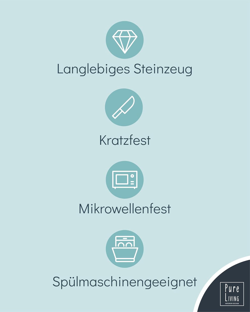 Steingut Geschirrset 6 Personen Ibiza 24 tlg. TESTSIEGER, Traumhaftes Mediterranes Steingut Geschirr Set, Schüssel- und Teller Set, Tafelservice 6 Personen, Geschirrsets Pure Living in Blau-Beige