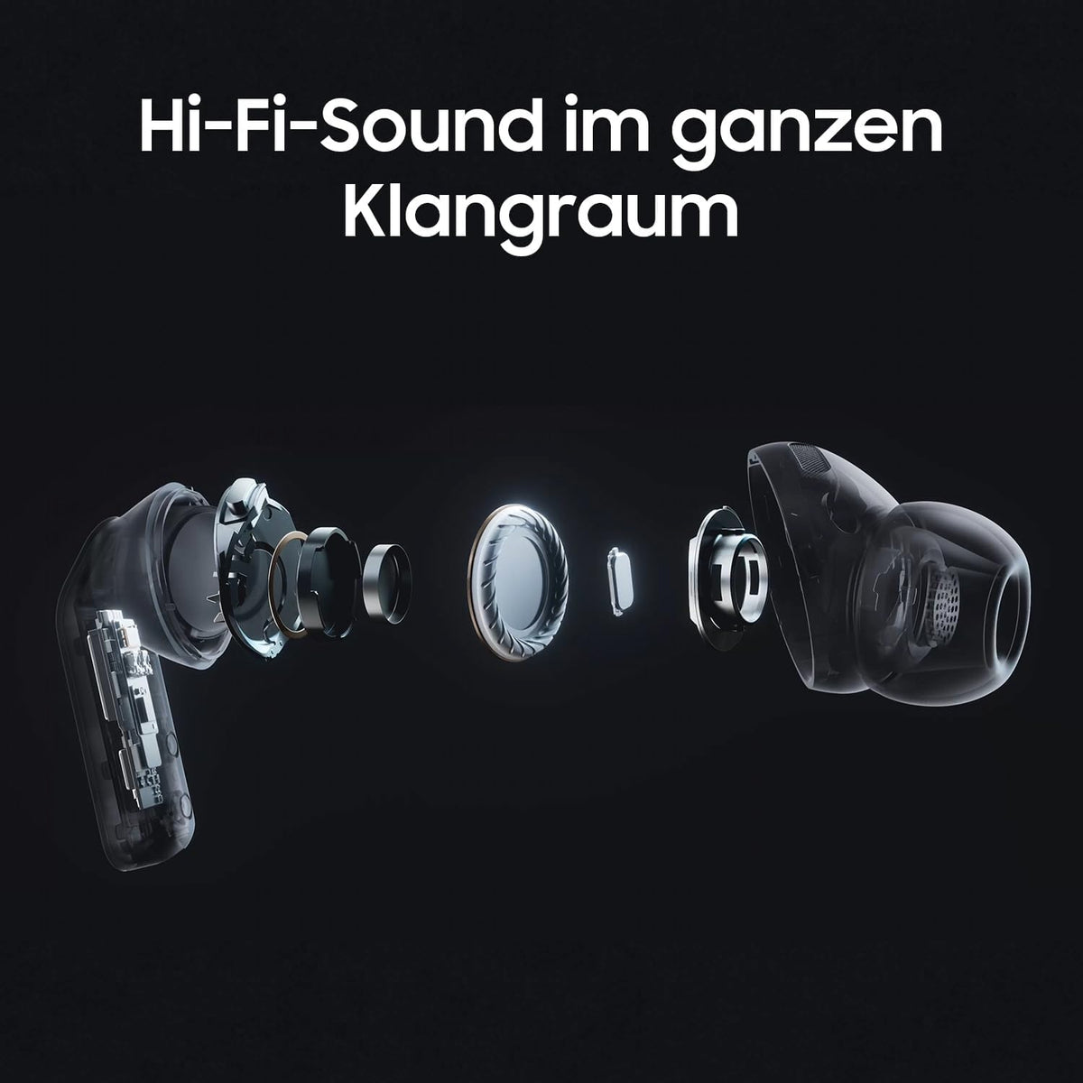 Samsung Galaxy Buds4 Pro, Kabellose Hi-Fi Bluetooth-Kopfhörer, 2-Wege-Lautsprecher, Geräuschunterdrückung per Adaptive Noise Cancelling, In-Ear-Ohrhörer, 360 Audio, AI Agent mit Sprachsteuerung, Black