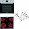 Bauknecht HEKO 566 Pyro Herd-Kochfeld-Kombination /Glaskeramik-Kochfeld (60 cm) / Pyrolyse-Selbstreinigungssystem / Multi-Level-Kochen / Backauszug mit 2 Ebenen, Schwarz