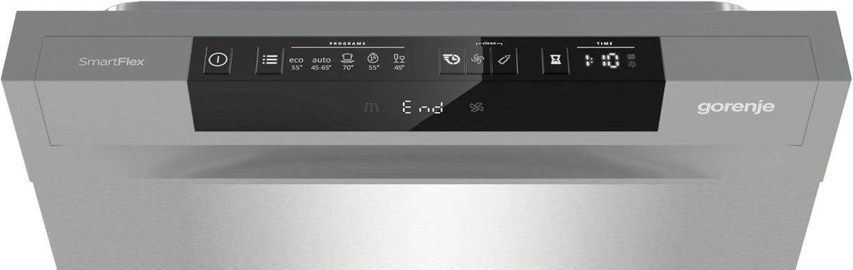 Gorenje GS 541D10 X Freistehender Geschirrspüler / SuperSilent / 11 Maßgedecke / 5 Programme / Programmanzeige / TotalDry / Silber, 45 cm breit