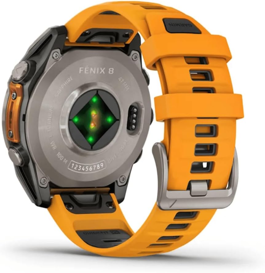 Amoled Smartwatch Fenix 8-47 mm | Bis zu 29 Tage Akkulaufzeit | Die ultimative Smartwatch mit integrierter LED-Taschenlampe, Gesundheitsüberwachung