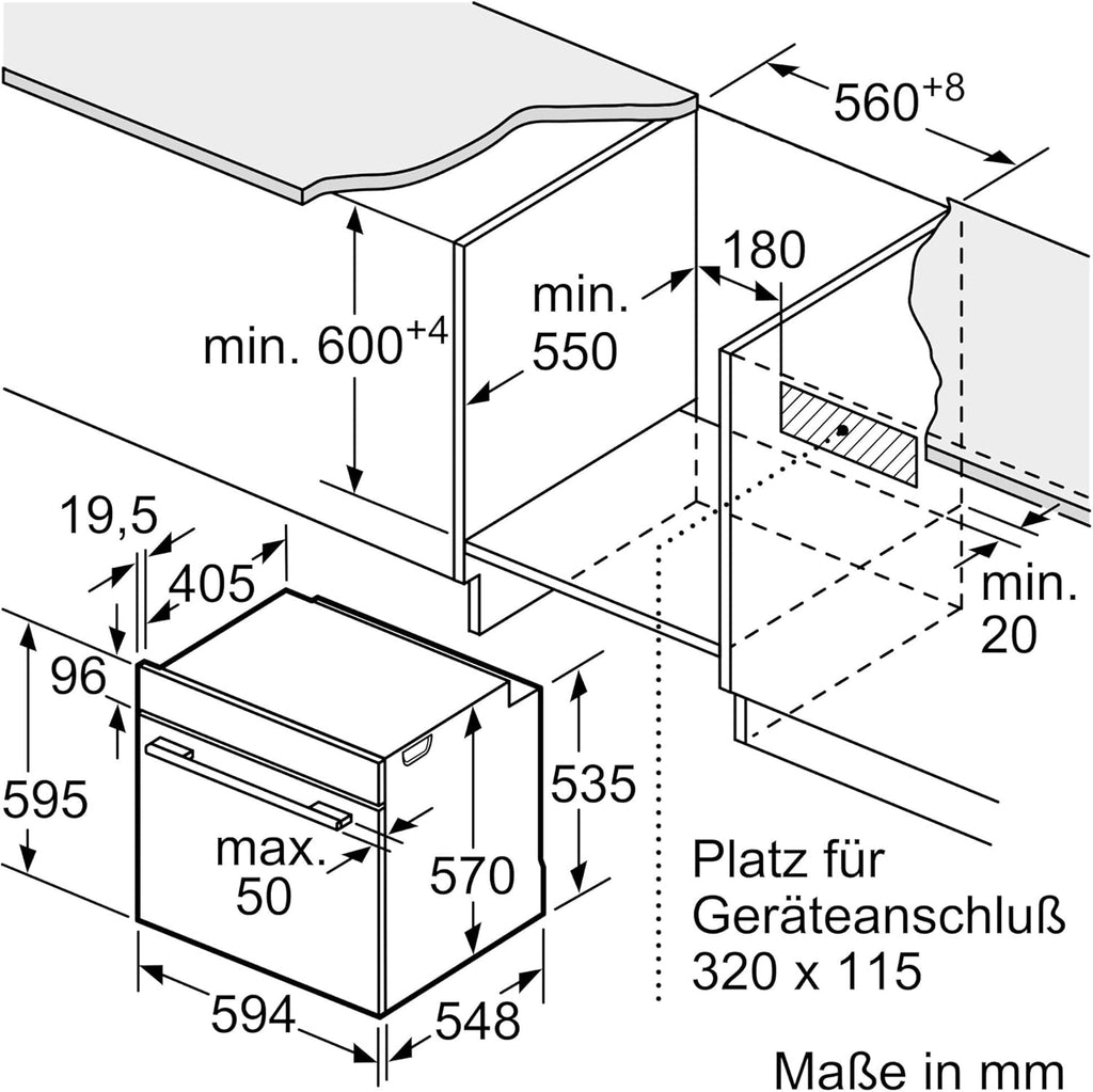 Siemens HB578HBS7 iQ500 Einbau-Backofen, 60 x 60 cm, activeClean - automatisches Selbstreinigungssystem, cookControl30, 3D Heißluft, Backofenassistent mit Sprachsteuerung, Backwagen, Home Connect