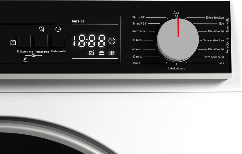 SHARP KD-NHA0S6GW1C-DE Wäschetrockner, 10kg, C, 15 Trockenprogramme inkl. 20-Minuten-Schnelltrockenprogramm, Weiß