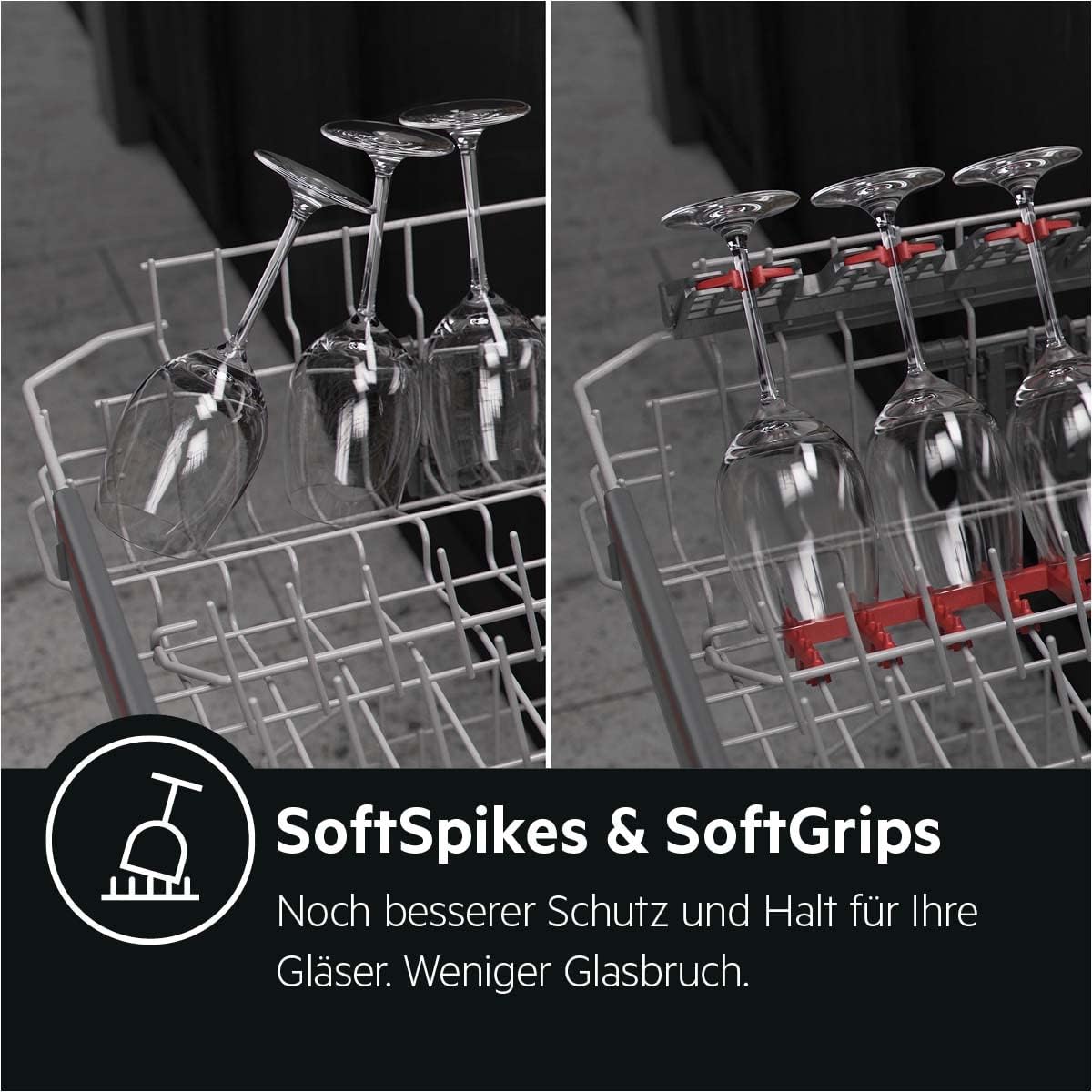 AEG Teilintegrierter Geschirrspüler 60 cm/Serie 7000 - Glasschutz/Energieklasse A-10% / MaxiFlex Besteckschublade/Innenbeleuchtung/leise 40dB / ComfortRails / 14 MG/Wasserstopp / FEE7770APM