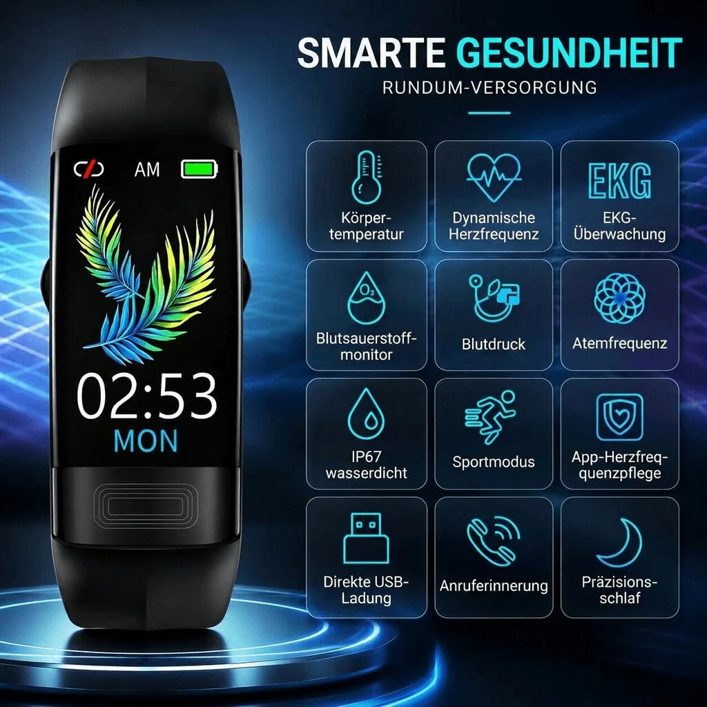 Smartwatch mit Herzfrequenz, Schlaftracking & Schrittzähler | Pulswelle