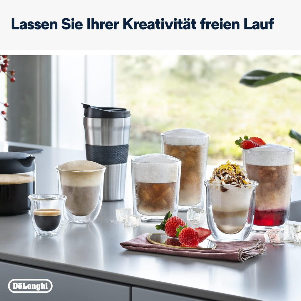 De’Longhi Eletta Explore - Perfetto Kaffeevollautomat mit LatteCrema-Milchaufschäumer, 40 Getränke auf Knopfdruck, farbiges Touch-Display, Dunkelgrau (ECAM452.57.G)