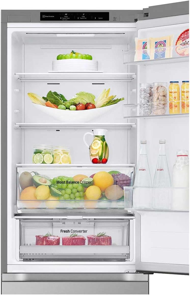 LG Kühl-Gefrierkombination GBV3100APY, 344L Gesamtvolumen, 186 cm, Energieklasse A, Total No Frost, LINEARCooling, DoorCooling+, leise & effizient, Prime Silver