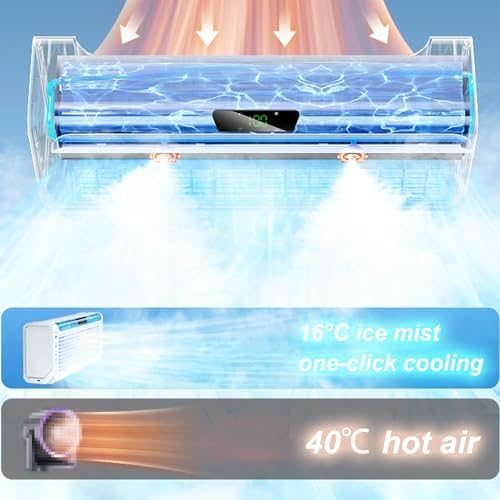 Tragbare, kanallose Klimaanlage mit 6 Windgeschwindigkeiten, breitem Luftauslasswinkel, Timerfunktion, Keine Montage erforderlich, ideal für sofortige Kühlung in jedem Raum