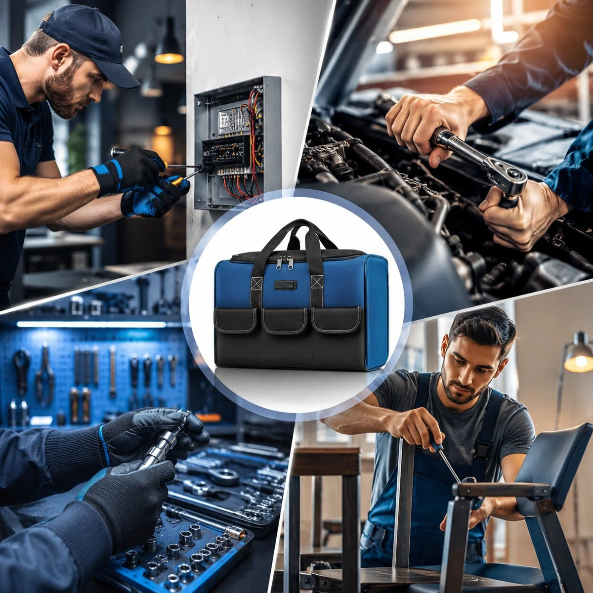 Werkzeugtasche mit Fächern & Schultergurt | Werkvalet