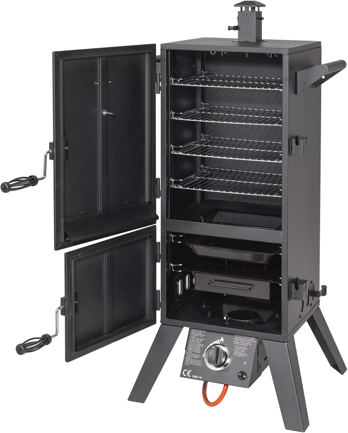 El Fuego® Gasgrill "Portland XL" | inkl. Abdeckhaube | inkl. Gasschlauch und Druckminderer | inkl. Wasserschale & Smokebox | Räuchergrill | Smoker | AY 3172