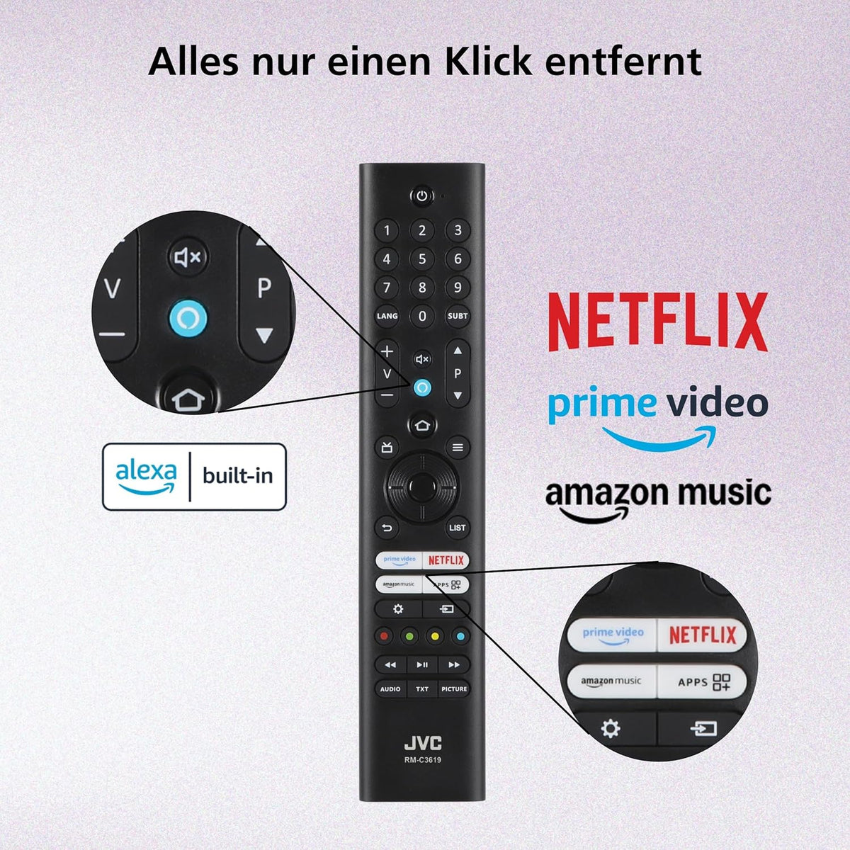 JVC Fernseher 32 Zoll Fire TV Full HD Smart TV HDR Fernseher mit Alexa Sprachsteuerung und Triple Tuner, LED TV LT-32VRF3555 (2026)