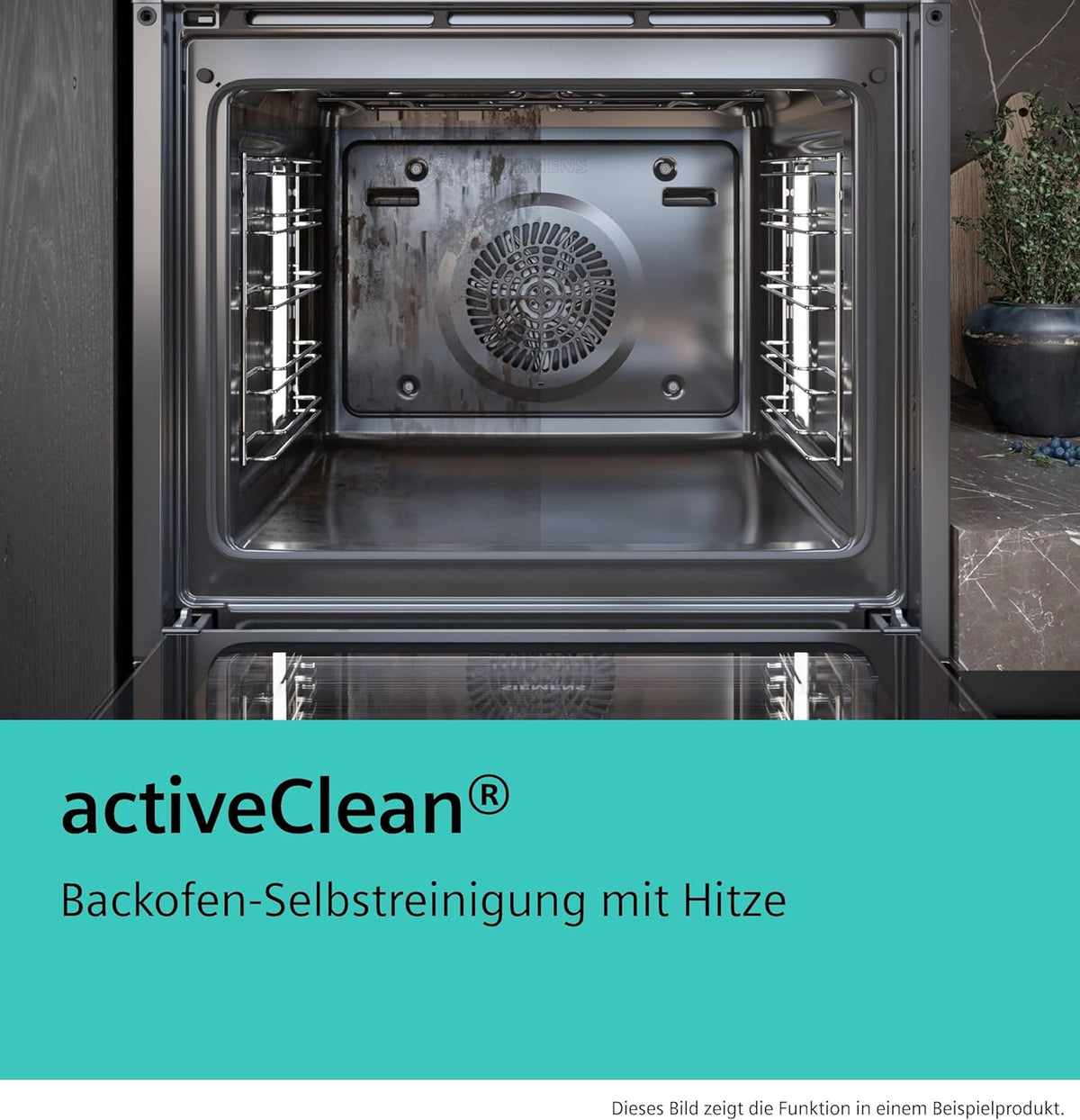 Siemens HB578HBS7 iQ500 Einbau-Backofen, 60 x 60 cm, activeClean - automatisches Selbstreinigungssystem, cookControl30, 3D Heißluft, Backofenassistent mit Sprachsteuerung, Backwagen, Home Connect