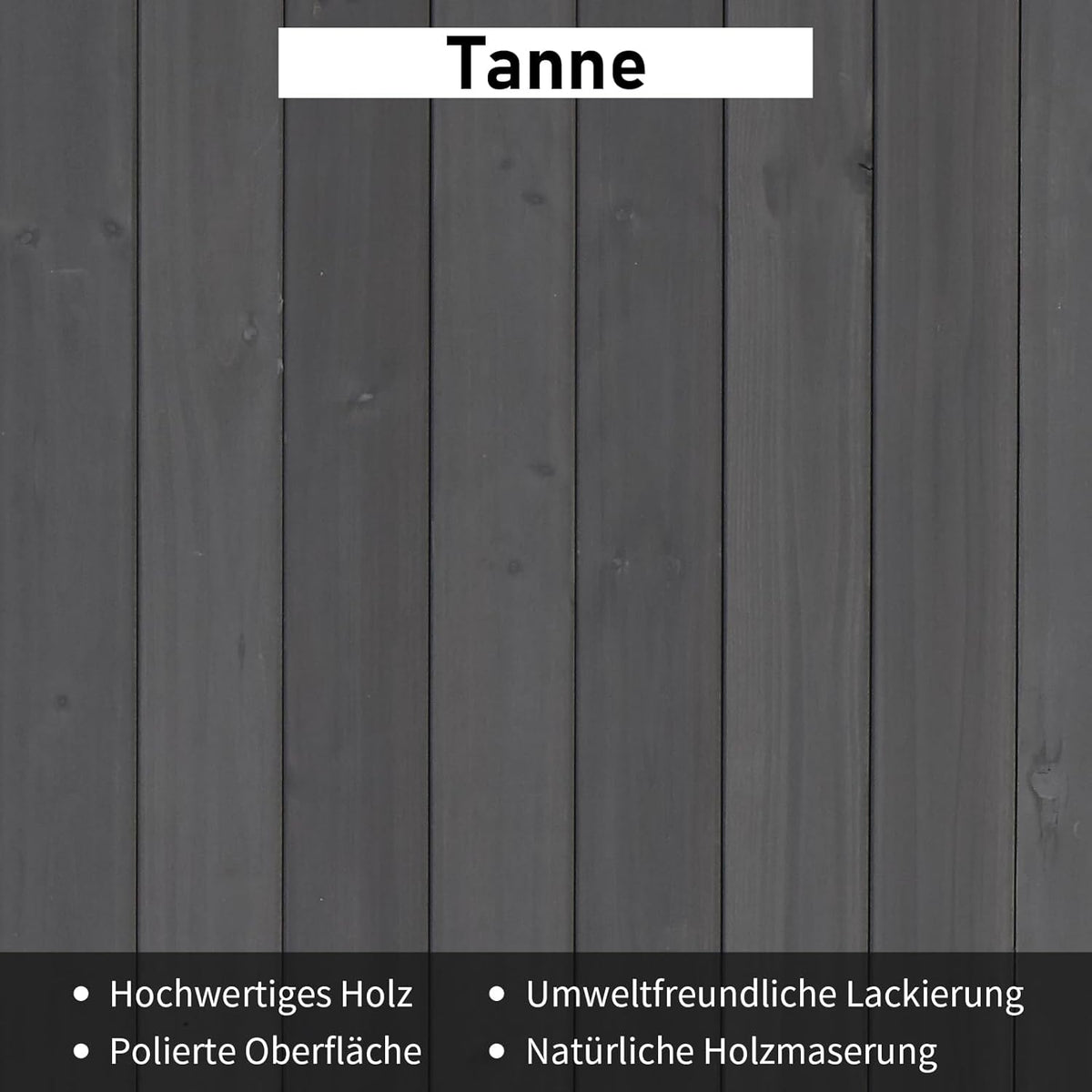 LEADZM Gartenschrank Holz für Außenbereich, gartenhaus Holz, Grau, 3 Regalböden, geräteschuppen für Garten, Terrasse, 77 X 54 X 180 cm