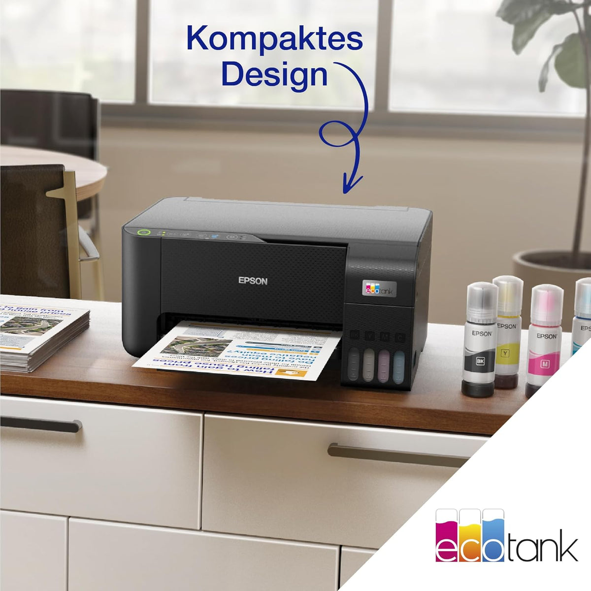 EcoTank ET-2862 Tintentankdrucker für vielbeschäftigte Haushalte WLAN A4 Drucken, Kopieren, Scannen inkl. Tinte für bis zu 3 Jahre