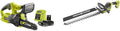 Bundle aus 18 V ONE+ Akku-Kettensäge RY18CS20A-125 + 18 V ONE+ Akku-Heckenschere RY18HT50A-0