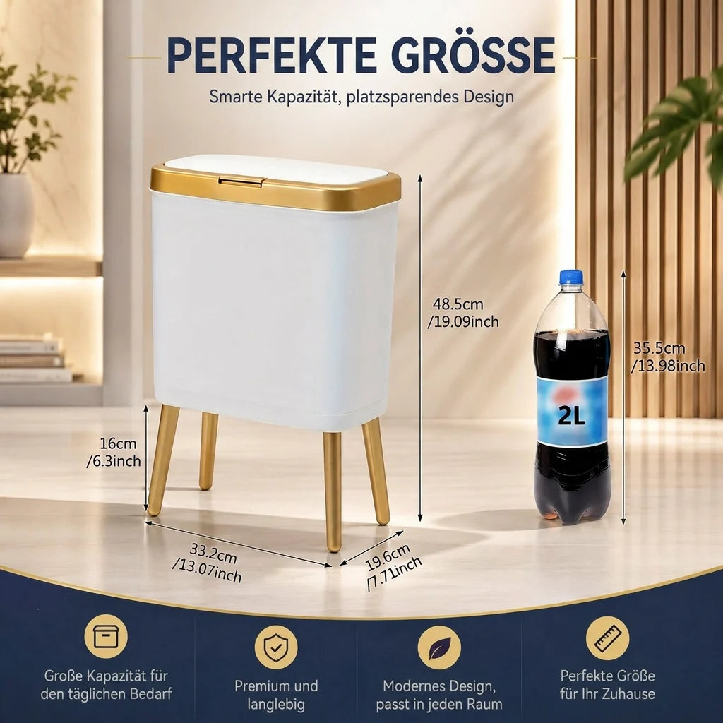 15L Mülleimer mit Klappdeckel | Geruchssiegel