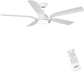 CJOY Deckenventilator mit Beleuchtung,142cm Weiß Deckenventilator mit Fernbedienung Leise, 6 Geschwindigkeiten, 3 CCT Dimmbar, Reversible 5 Flügel, Timer, Schlafmodus, Für Schlafzimmer/Wohnzimmer