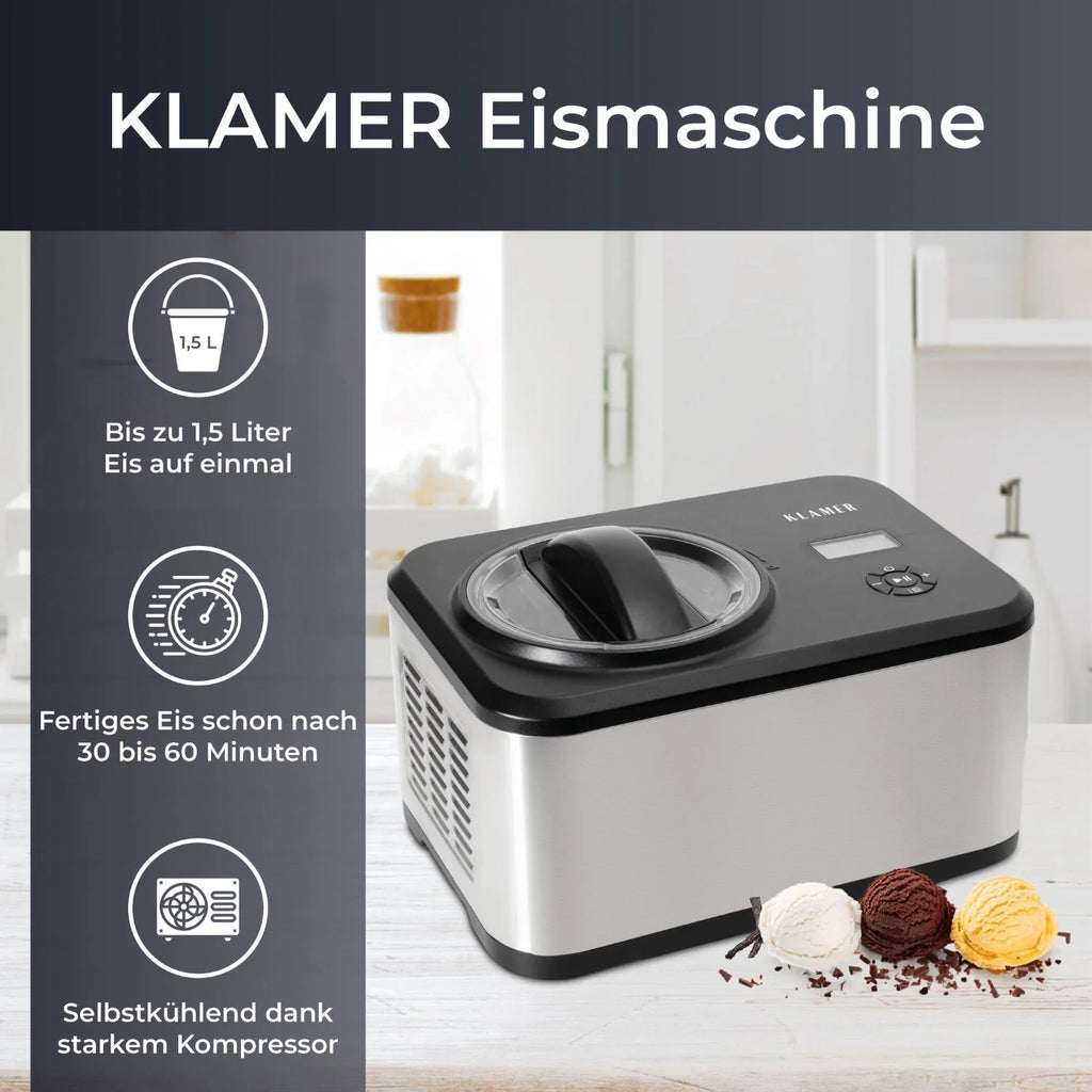 Eismaschine Kompakt 1.5L
